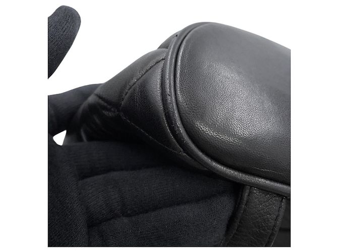 Zaino Chanel in pelle d'agnello nera - vista 8