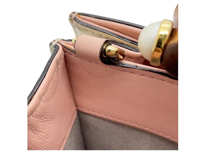 Bamboo Borsa a mano Gucci Nymphaea in pelle e bambù - vista 10