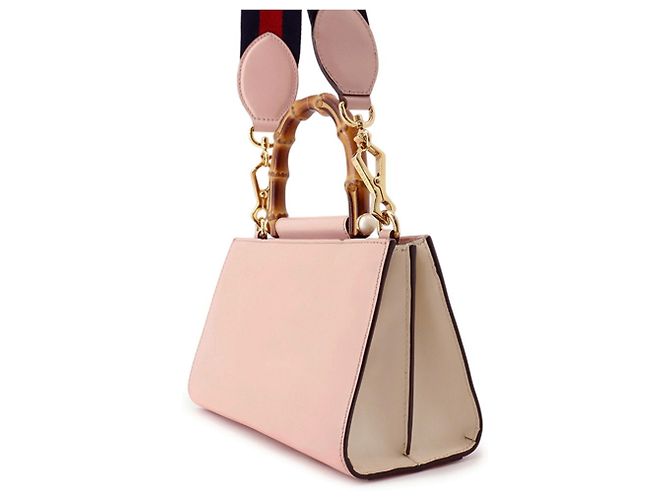 Bamboo Borsa a mano Gucci Nymphaea in pelle e bambù - vista 2