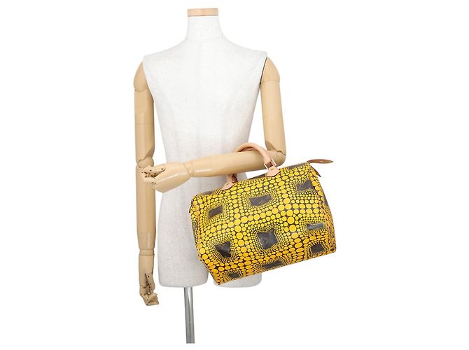 Borsa Louis Vuitton Monogram Town Pumpkin Dot Speedy 30 - vista 4