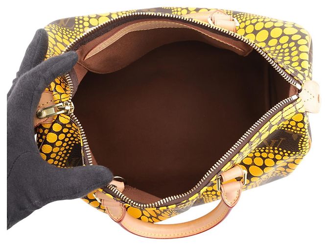 Borsa Louis Vuitton Monogram Town Pumpkin Dot Speedy 30 - vista 5