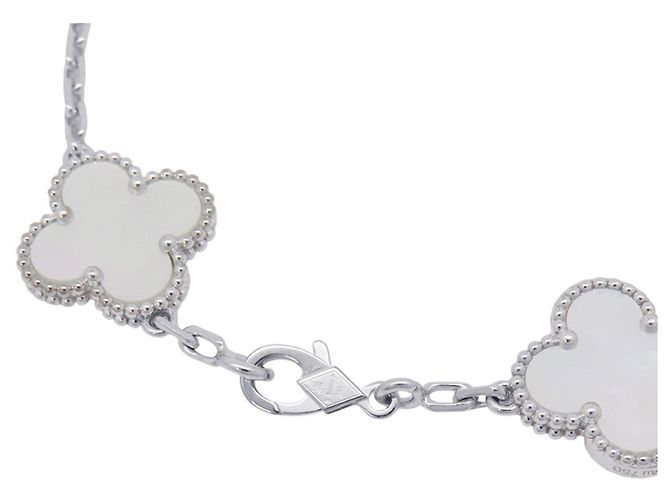 Bracciale Alhambra Van Cleef & Arpels in oro bianco 18K - vista 4