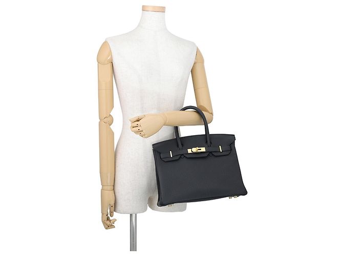 Hermès Borsa Hermes Birkin 30 in pelle Togo nera - vista 4