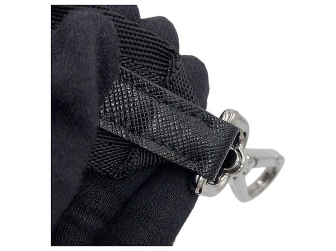 Borsa a spalla Prada in nylon nero - vista 10