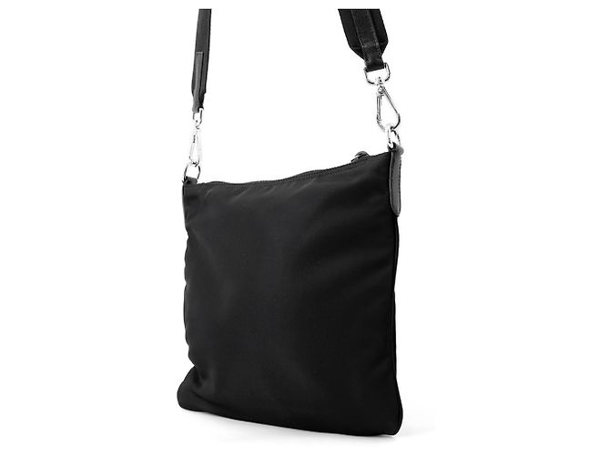 Borsa a spalla Prada in nylon nero - vista 2