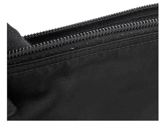 Borsa a spalla Prada in nylon nero - vista 8