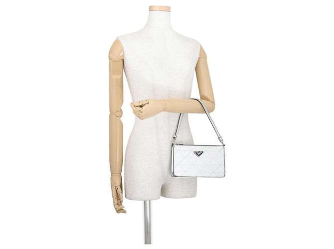 Borsa a mano Prada in pelle metallizzata - vista 4