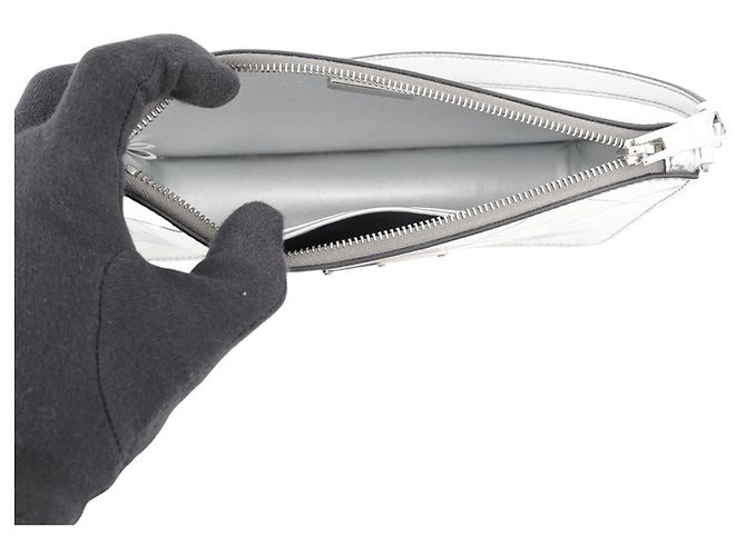 Borsa a mano Prada in pelle metallizzata - vista 5