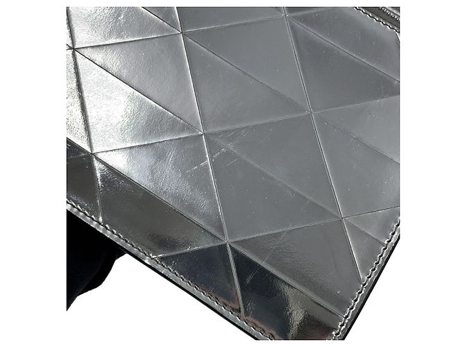 Borsa a mano Prada in pelle metallizzata - vista 7