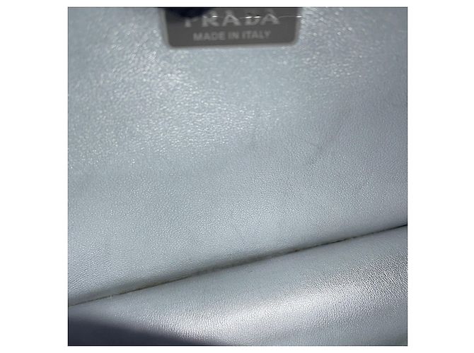 Borsa a mano Prada in pelle metallizzata - vista 8