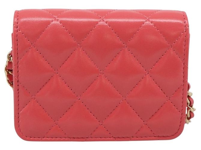 Chanel Wallet on Chain aus gestepptem Lammleder mit texturiertem CC - Ansicht 2