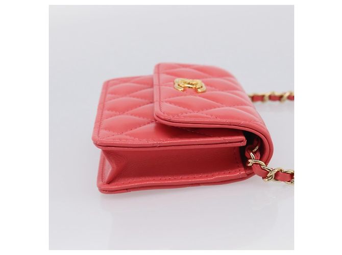 Chanel Wallet on Chain aus gestepptem Lammleder mit texturiertem CC - Ansicht 4