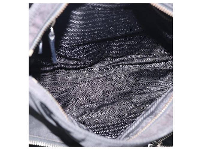 Double Prada Borsa a Tracolla Tessuto con Doppia Tasca Medium - vista 5
