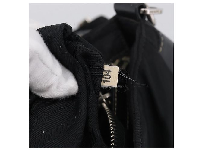 Double Prada Borsa a Tracolla Tessuto con Doppia Tasca Medium - vista 7