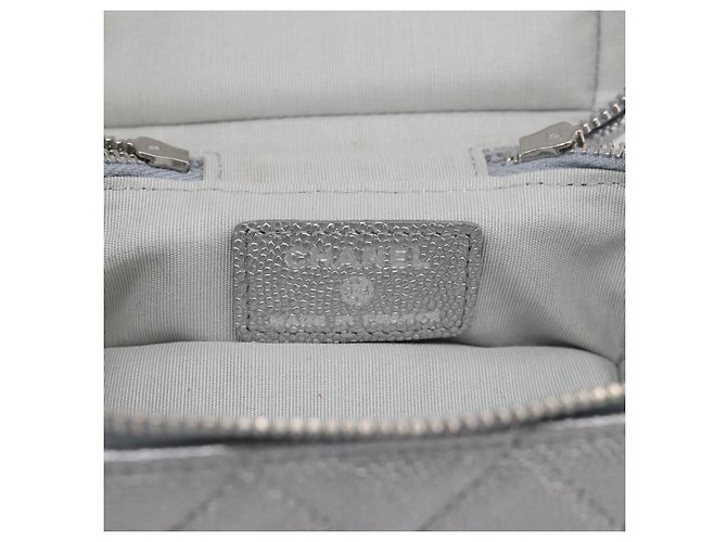 Chanel Classic Top Handle Vanity Case mit Kette aus gestepptem Lammleder Mini - Ansicht 6