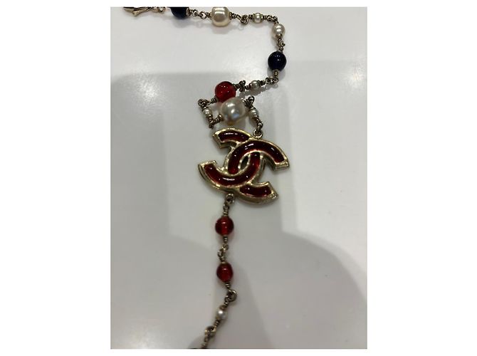 Collana lunga Chanel CC con perle - vista 7