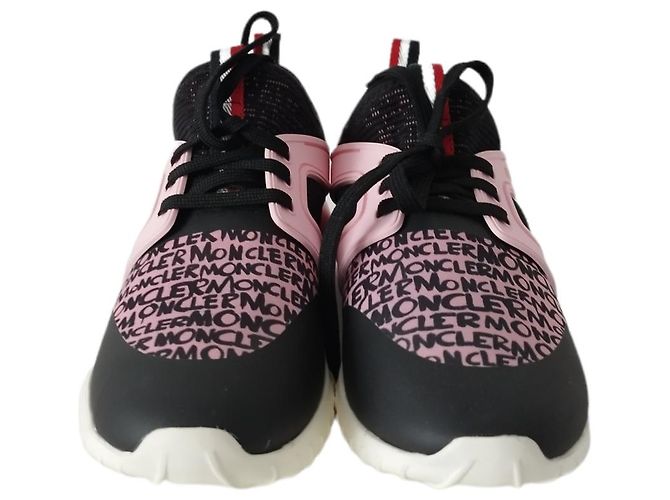 Moncler Meline Sneakers Basse Rosa e Nero - vista 3