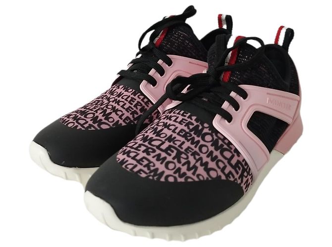 Moncler Meline Sneakers Basse Rosa e Nero - vista 4