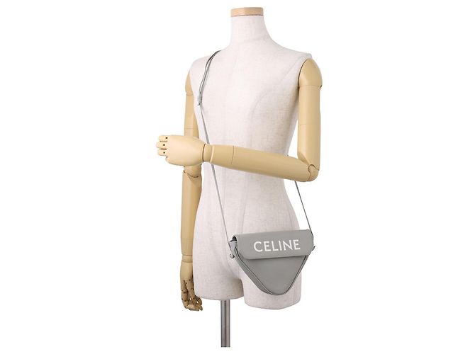 Céline Borsa a tracolla Celine in pelle di vitello liscia Pale Gray - vista 4