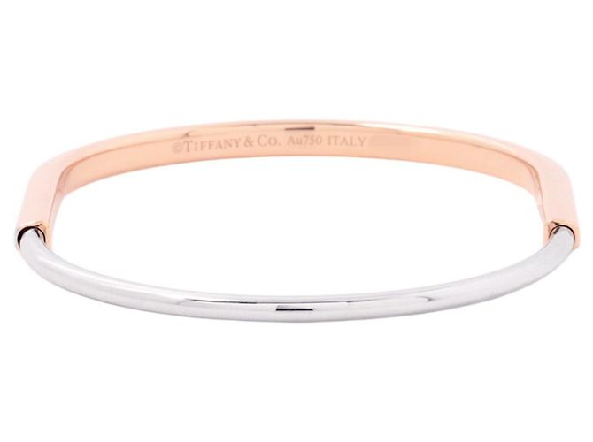 Autre Marque Bracciale con charm Tiffany & Co. in oro rosa e bianco 18K - vista 2