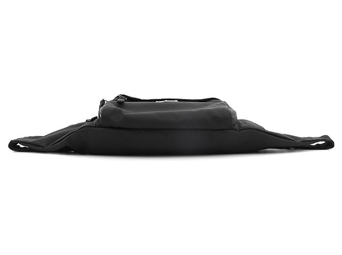 Borsa a tracolla Prada in nylon nero con triangolo - vista 4