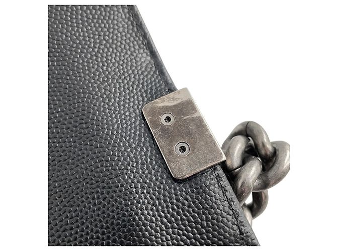 Borsa a tracolla Chanel Black Matelassé con catena - vista 12
