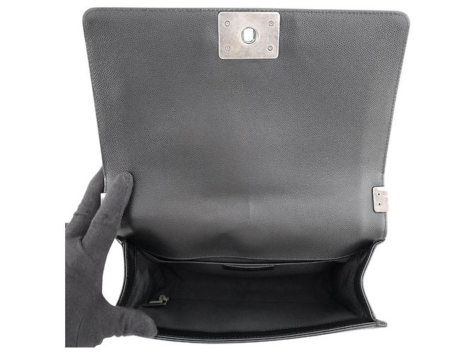 Borsa a tracolla Chanel Black Matelassé con catena - vista 6