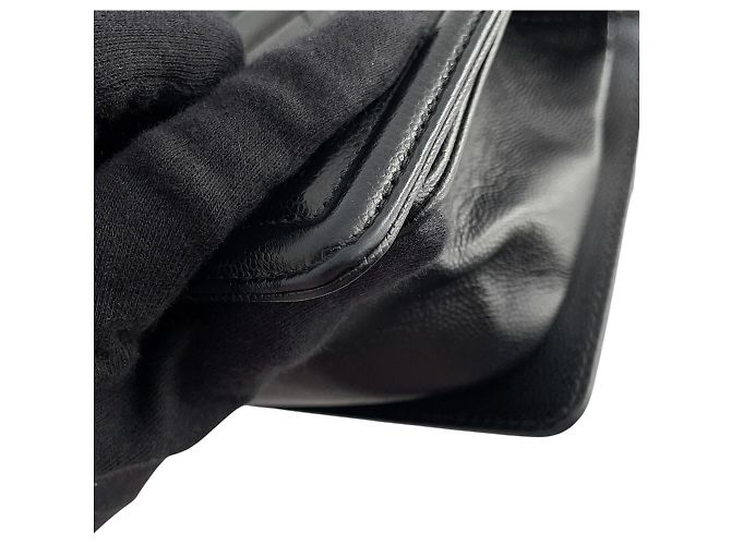 Borsa a tracolla Chanel Black Matelassé con catena - vista 8