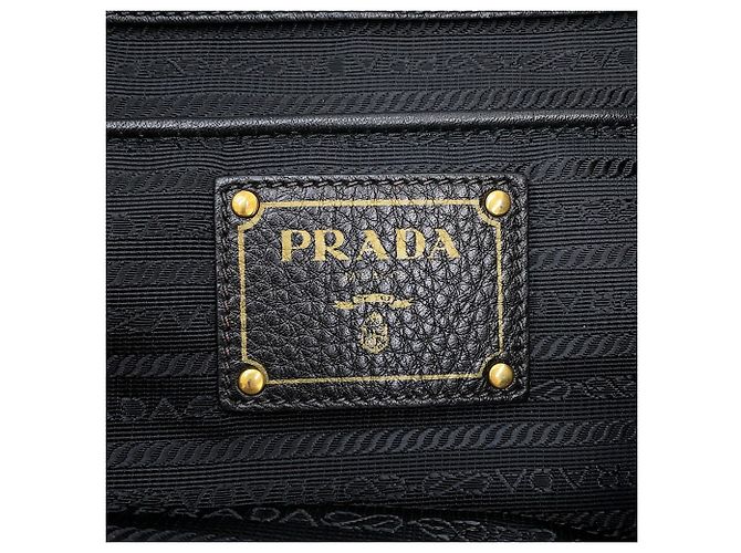 Borsa Tote Prada in nylon nero e pelle - vista 10