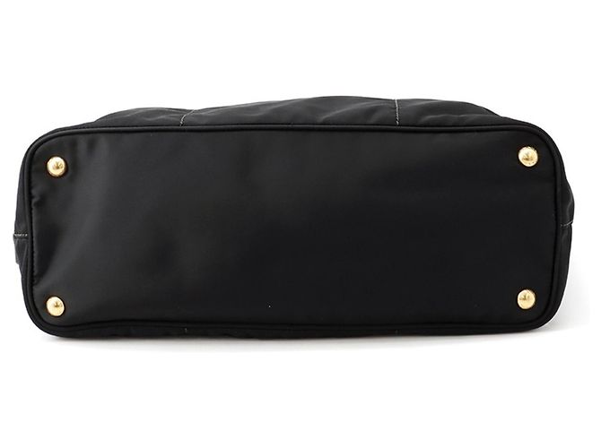 Borsa Tote Prada in nylon nero e pelle - vista 3