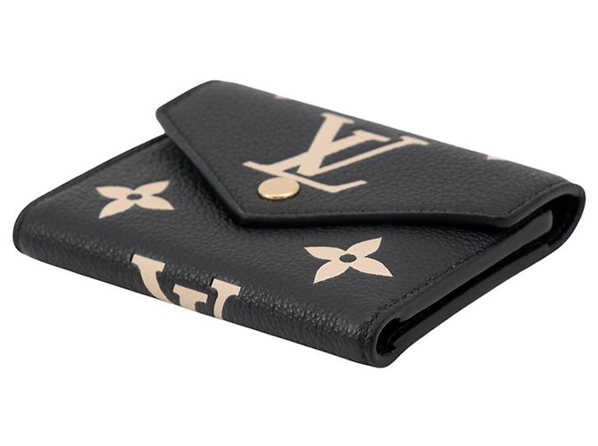 Portafoglio tri-fold Louis Vuitton in Cream e Noir - vista 2