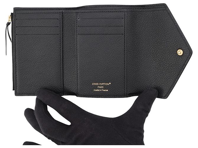 Portafoglio tri-fold Louis Vuitton in Cream e Noir - vista 4