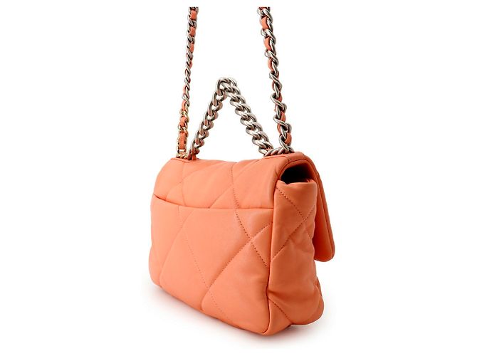 Borsa a tracolla Chanel Matelasse con catena in rosa salmone - vista 2