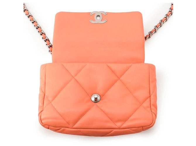 Borsa a tracolla Chanel Matelasse con catena in rosa salmone - vista 6