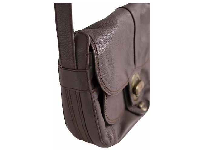 Borsa a tracolla Lancel in pelle marrone - vista 3