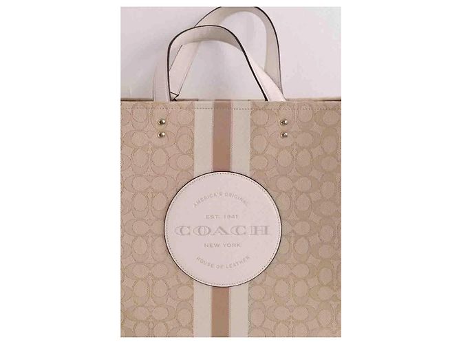 Coach Borsa Tote Dempsey beige - vista 2