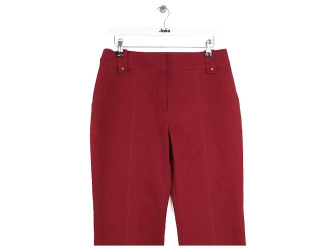Pantalones Louis Vuitton de algodón burdeos - vista 2