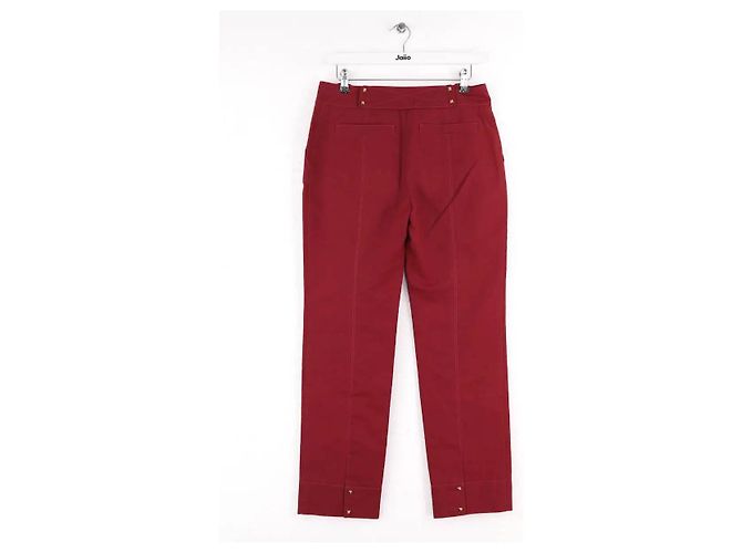Pantalones Louis Vuitton de algodón burdeos - vista 3