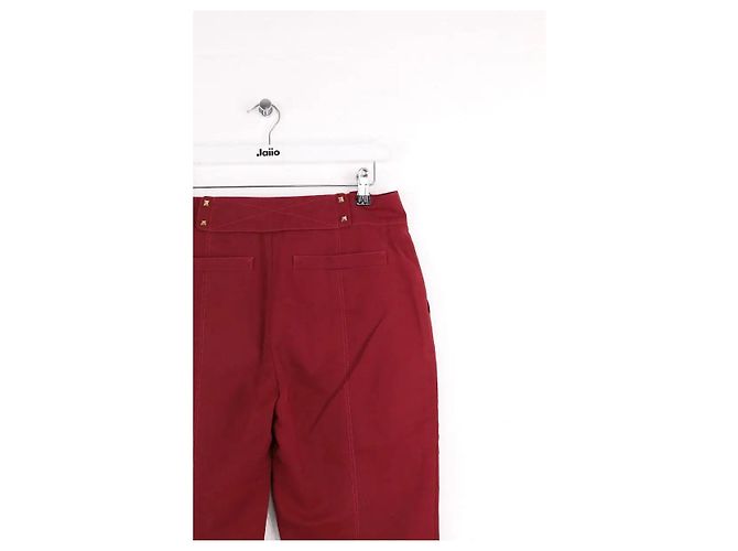 Pantalones Louis Vuitton de algodón burdeos - vista 4