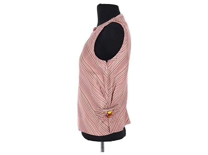 Top sin mangas de algodón rosa Louis Vuitton - vista 3