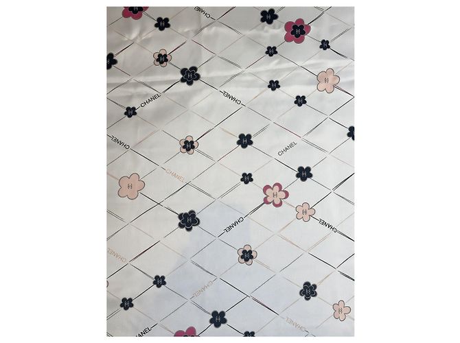 Chanel Schal weiß Blumen - Ansicht 3