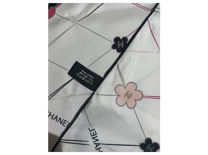 Chanel Schal weiß Blumen - Ansicht 5
