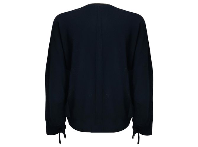 Stella Mc Cartney Stella McCartney Wollstrick-Pullover mit Herzmuster in Navyblau / Weiß / Rot - Ansicht 3