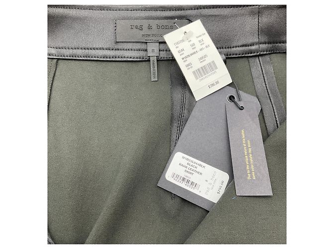 Saia Baha em couro preto Rag & Bone - vista 4