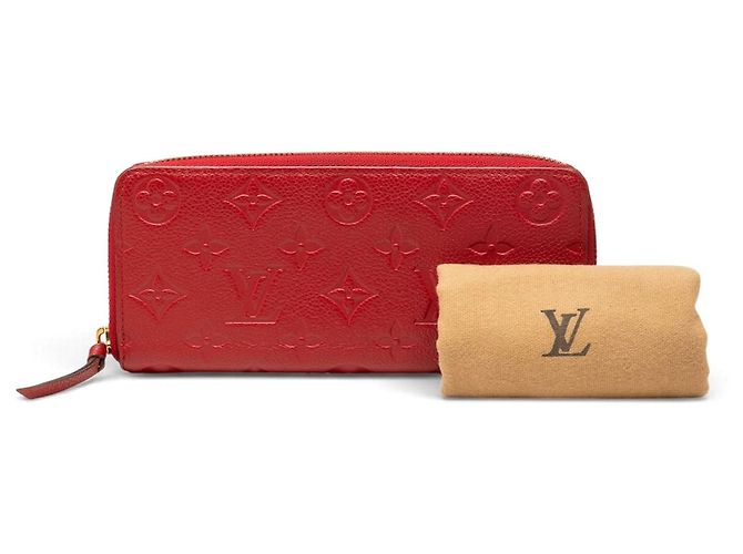Cartera Larga Louis Vuitton Monogram Empreinte Clemence Roja - vista 7