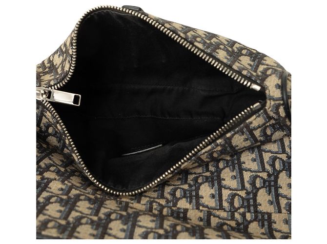 Borsa a tracolla Saddle in tela Dior Oblique blu - vista 4