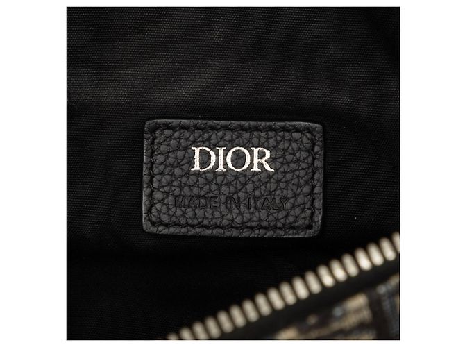 Borsa a tracolla Saddle in tela Dior Oblique blu - vista 5