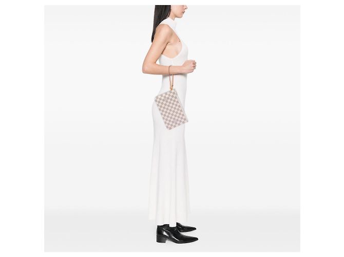 Pouch Louis Vuitton Damier Azur Neverfull MM bianca - vista 6