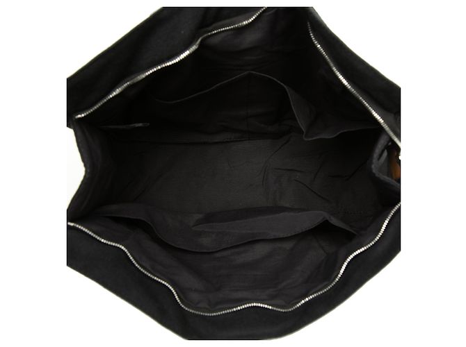 Clutch Hermès Canvas Fourre Tout Nera - vista 4