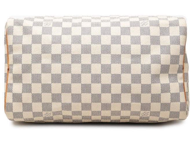 White Louis Vuitton Damier Azur Speedy 30 Boston Bag - view 3